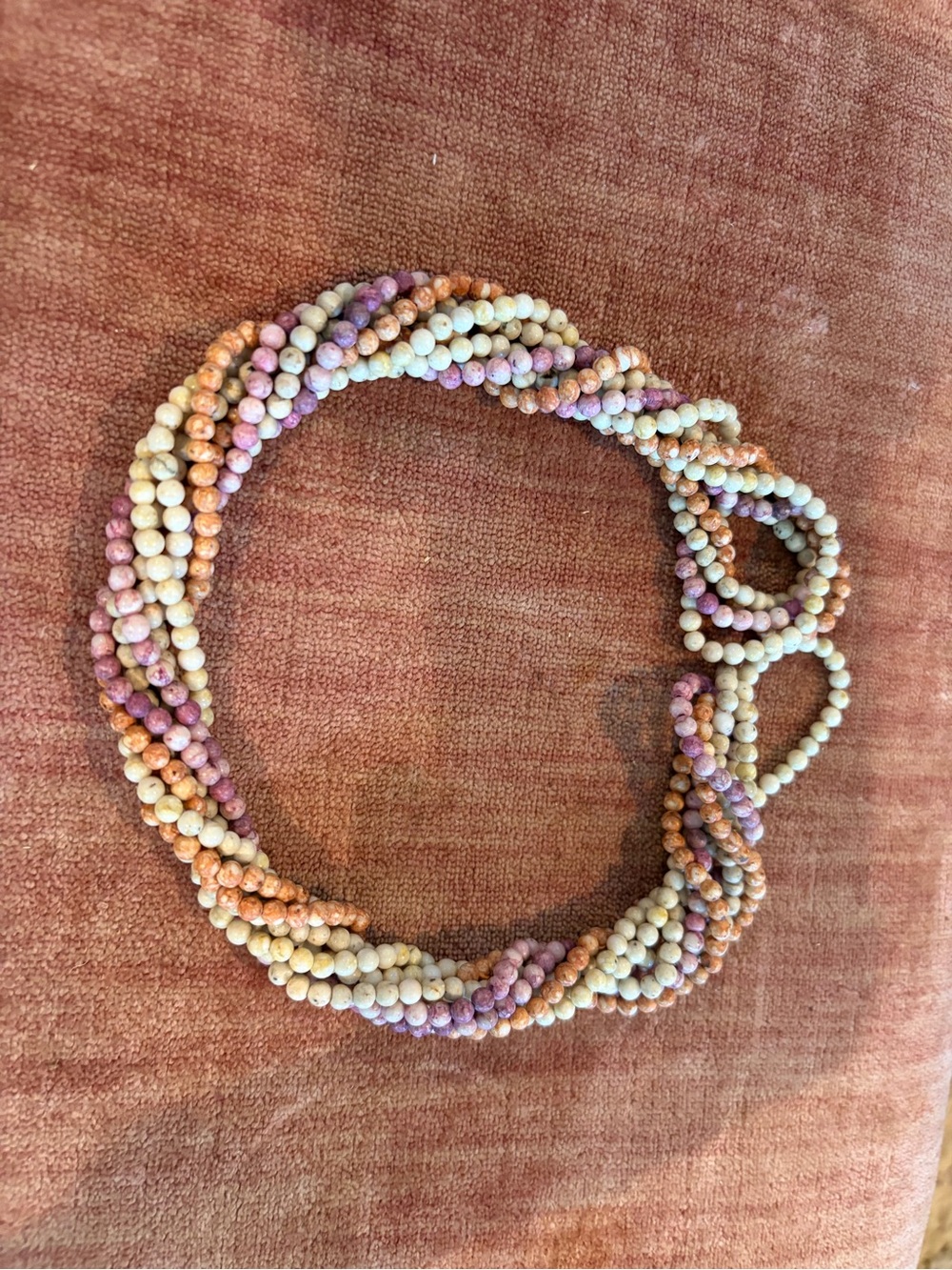 4 vintage strands of "twisted beads" boho aesthetic quiet luxury - Picture 4 of 4